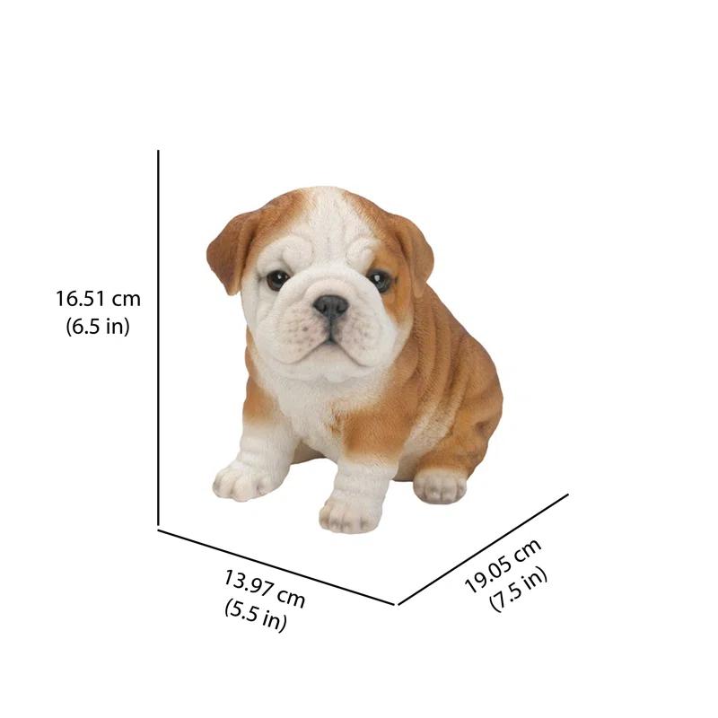 Hi-Line Gift Ltd. Sitting Bulldog Puppy Statue
