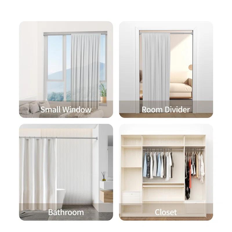 Tromay Heavy Duty Tension Shower Rod