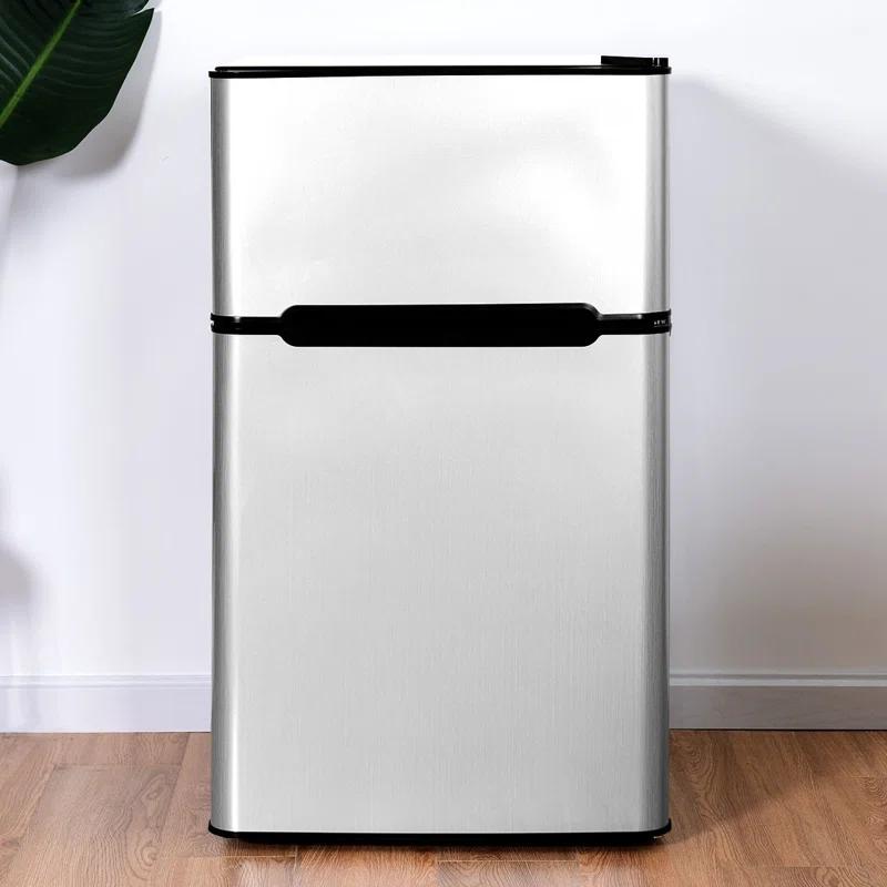 Costway Costway 3.2 Cubic Feet Portable Freestanding Mini Fridge with Freezer