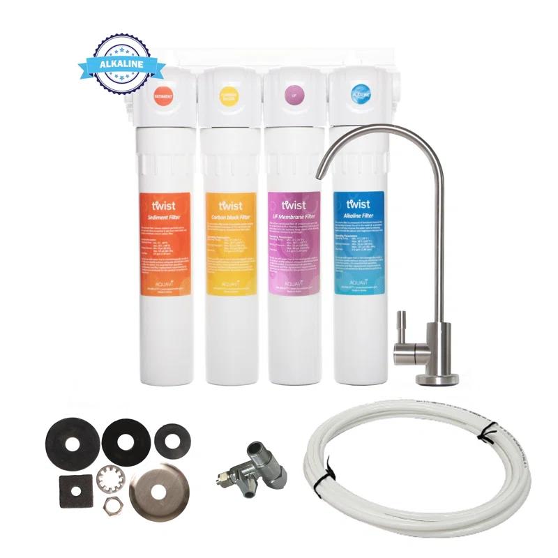AQUAVI TUUA411 Aquavi Twist 4-Stage Filtration Alkaline Under-Sink Water Filtration System