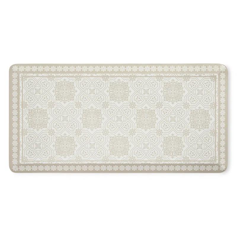 Martha Stewart MARTHA STEWART Comfort Anti Fatigue Strie Medallion Kitchen Mat 19.6”x39”