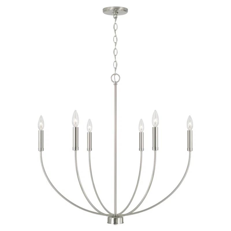 Ansley 6 Light Metal Dimmable Chandelier
