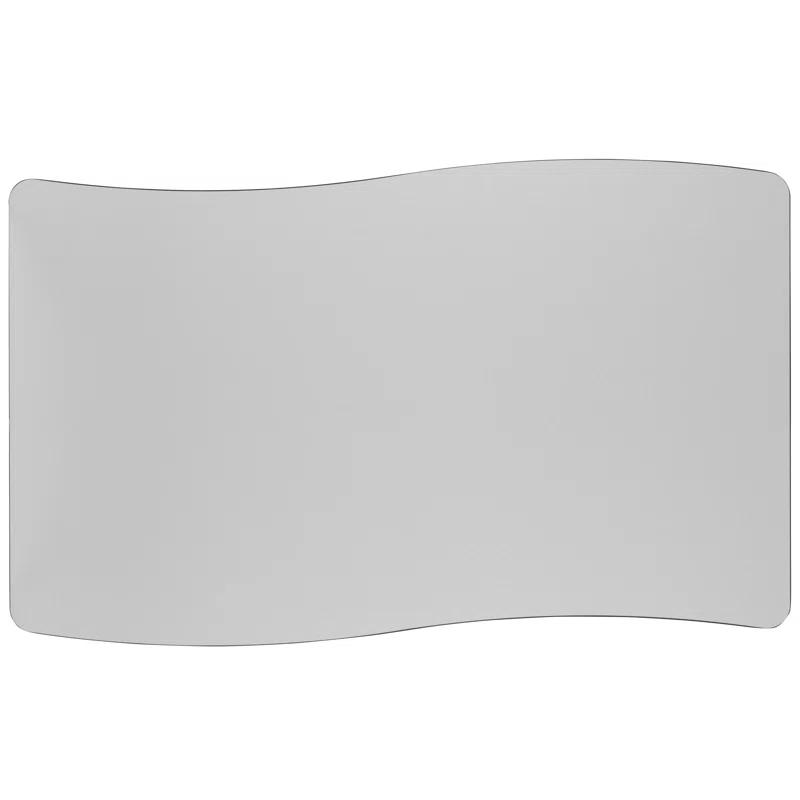 Flash Furniture Goddard 28"W x 47.5"L Rectangular Wave Collaborative Grey Adjustable Height Activity Table