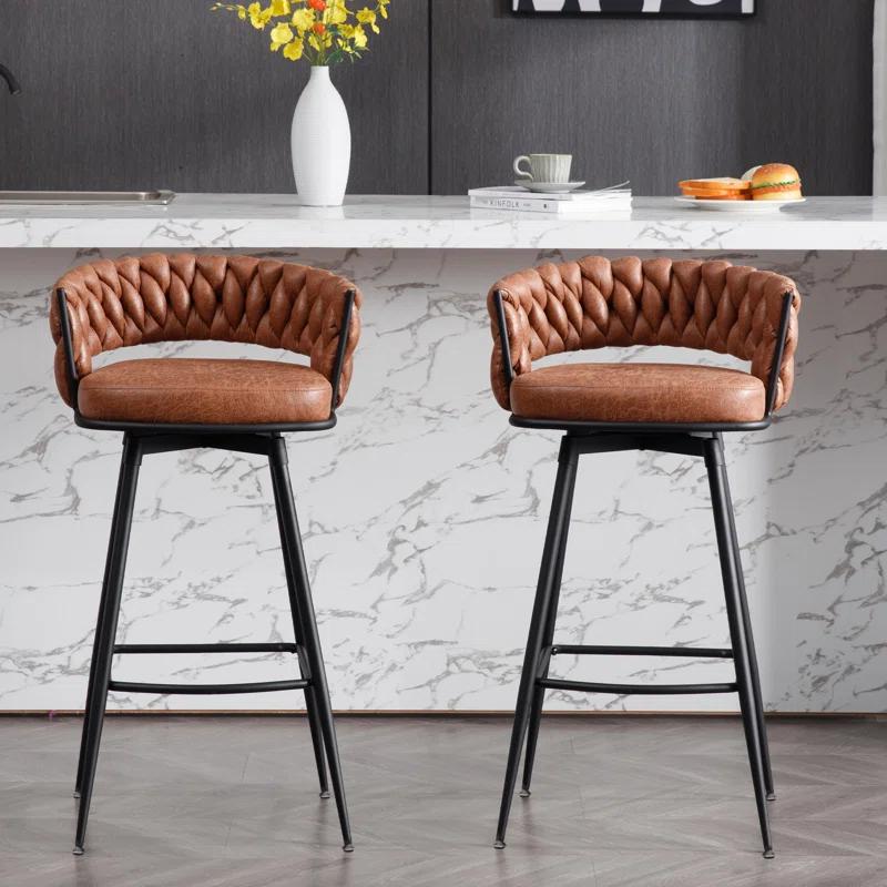 Kymberlynn Swivel Bar Stool (Set of 2)