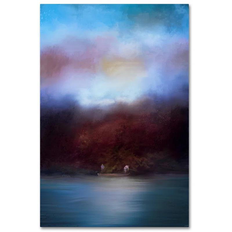 Trademark Fine Art Jai Johnson " Fishing At Dawn " by Jai Johnson