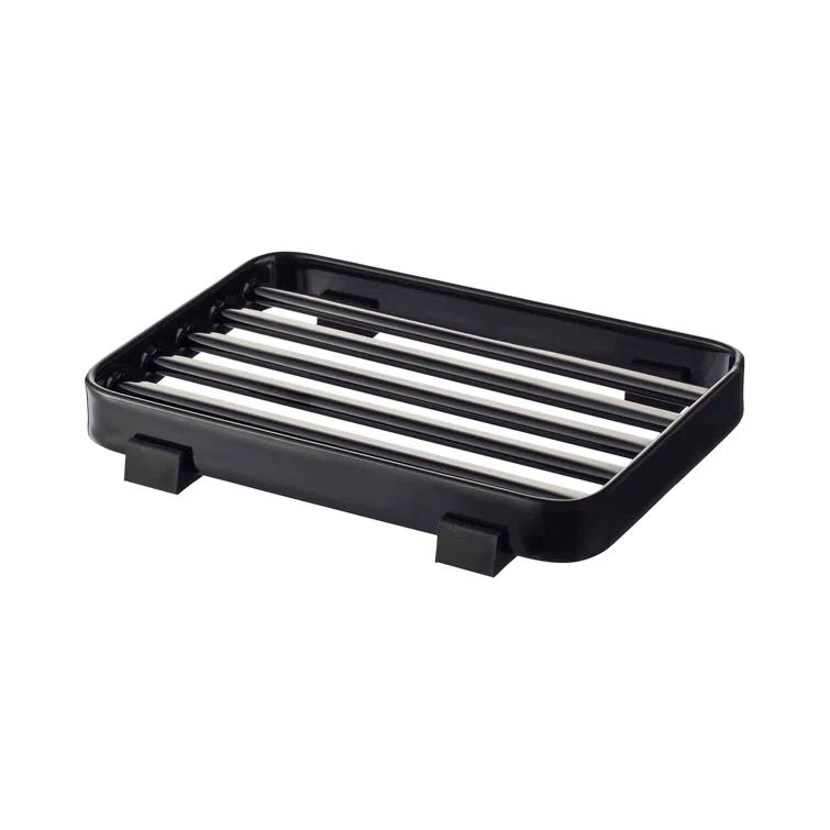 Yamazaki Home Yamazaki Home Soap Tray - Steel Holder Dish For Sink, Steel, Water Resistant, No Assembly Req.