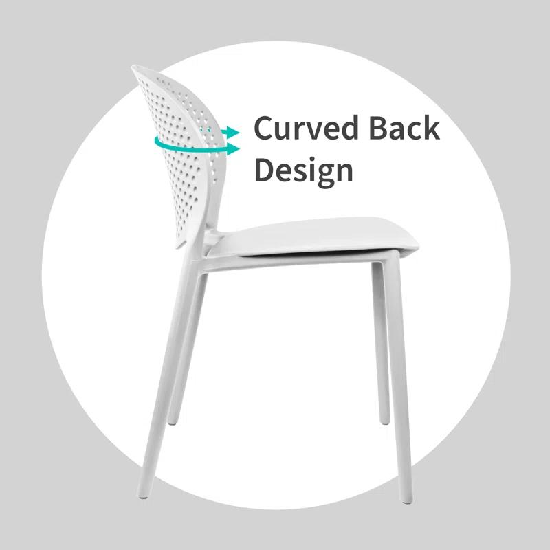 2xHome Set Of 2 Modern Plastic Pool Side Armless Dining Chair & Reviews | Wayfair