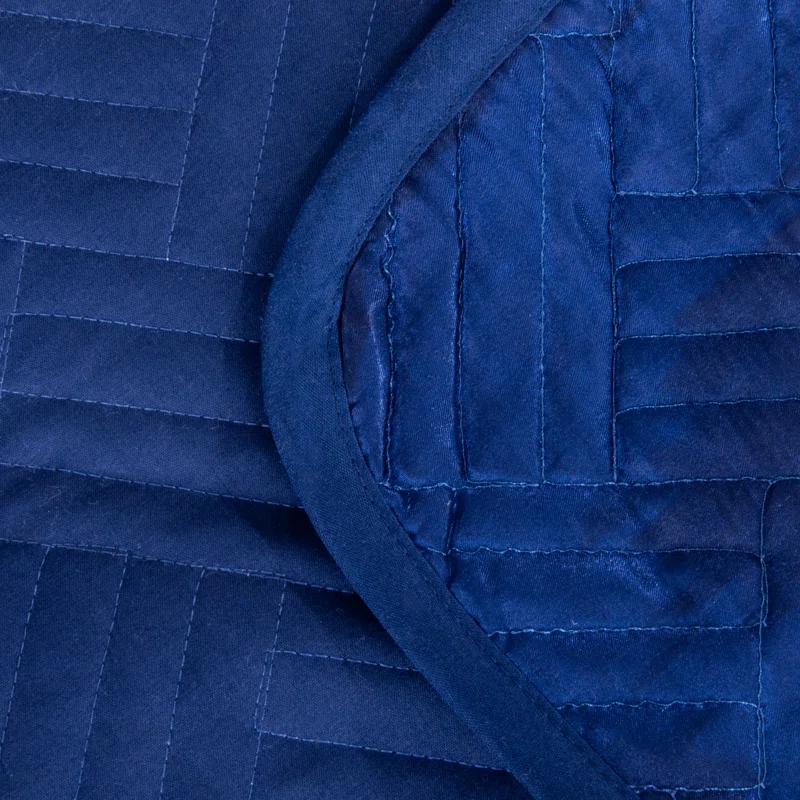 NTBAY 3 Pieces Quilt Set, Silk Satin Geometric Pattern Quilted Coverlet Set (1 Quilt, 2 Pillow Shams) - NTBAY