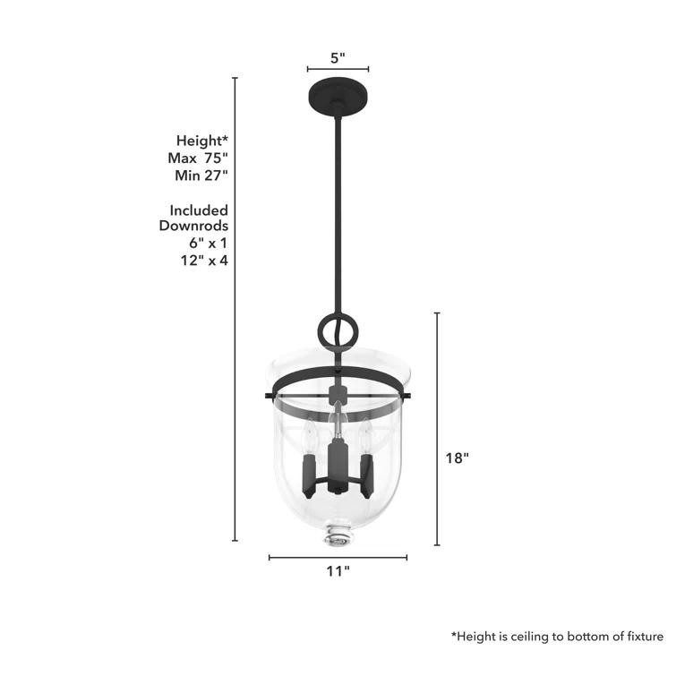 Hunter Fan Belltown 3 Light Urn Pendant