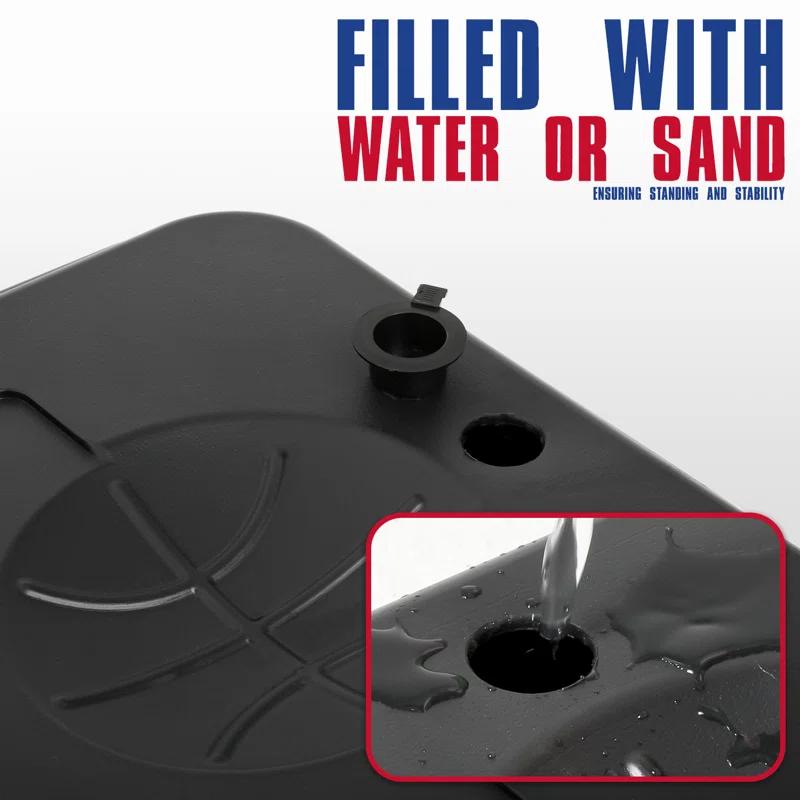 MoNiBloom Portable Basketball Hoop Goal 5ft - 7ft Adjustable with 33" Backboard Wheels Fillable Base