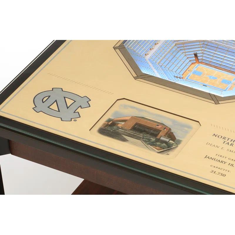 YouTheFan Glass Top End Table
