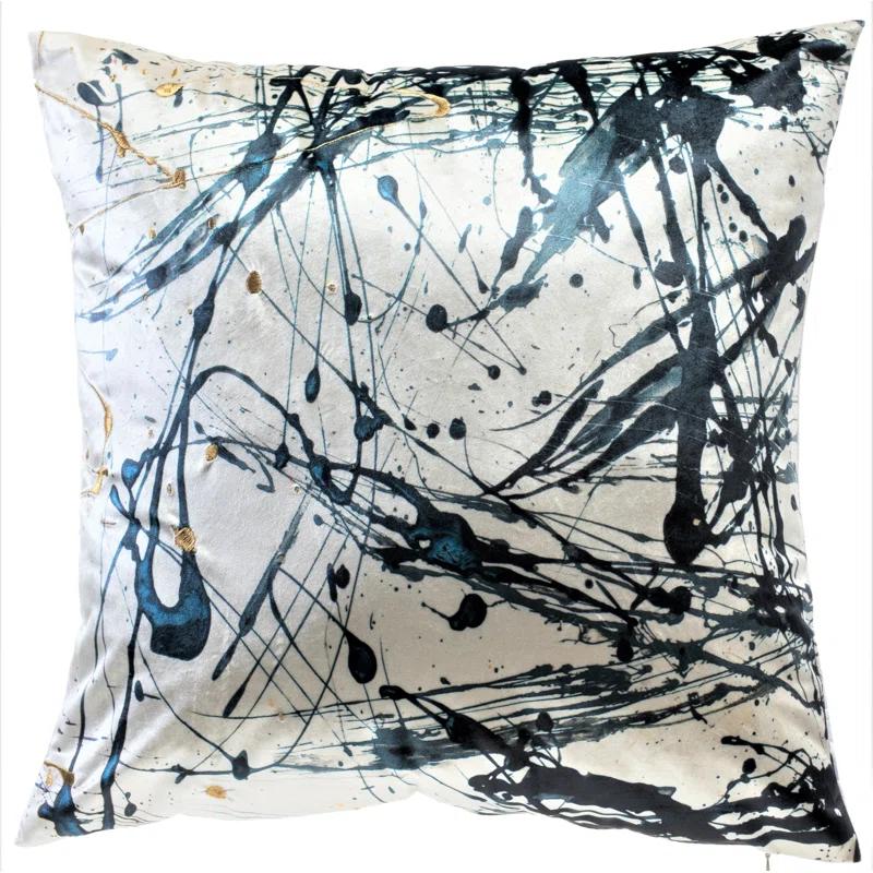 Cloud9 Design Abstract Feather Reversible Throw Pillow