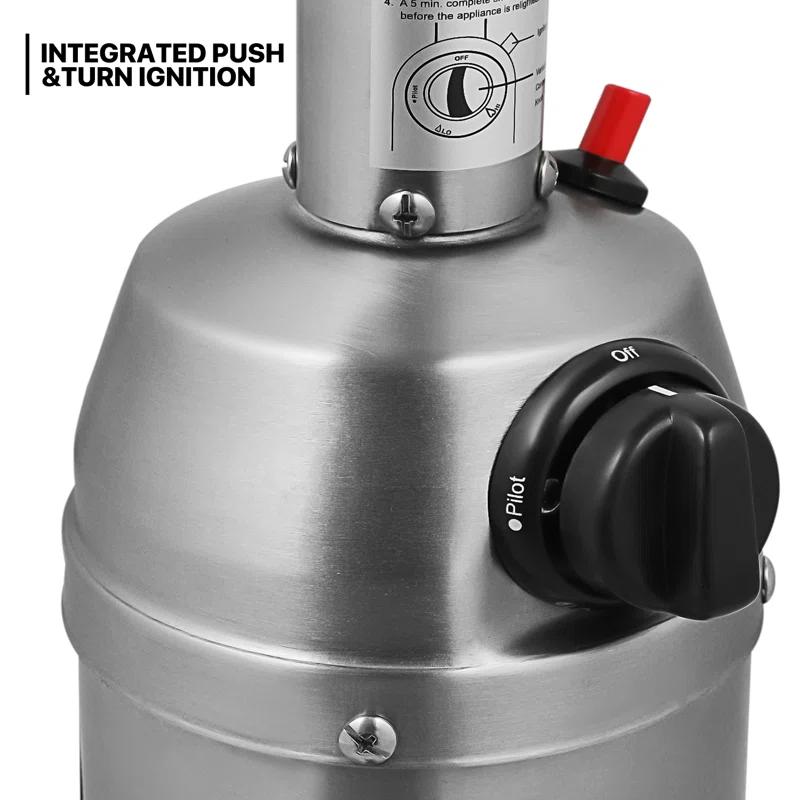 MoNiBloom Propane Gas Patio Heater, Outdoor 11,000 BTU Table Top Heater with Pilot Light for Garden Backyard