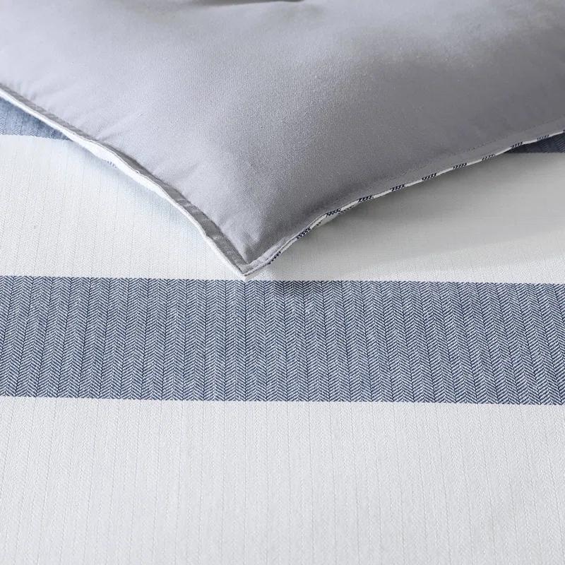 Nautica Nautica Fairwater Blue Cotton Reversible Comforter Set