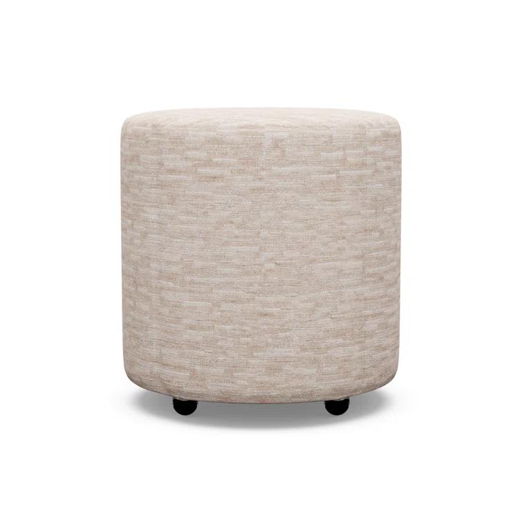 Aldora Round Ottoman - Natural Boucle