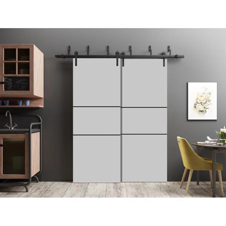 SARTODOORS Solid + Manufactured Wood Paneled Barn Door