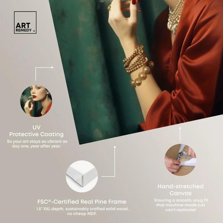 Art Remedy Glam Boudoir Lady Canvas Retro Art Prints by Art Remedy