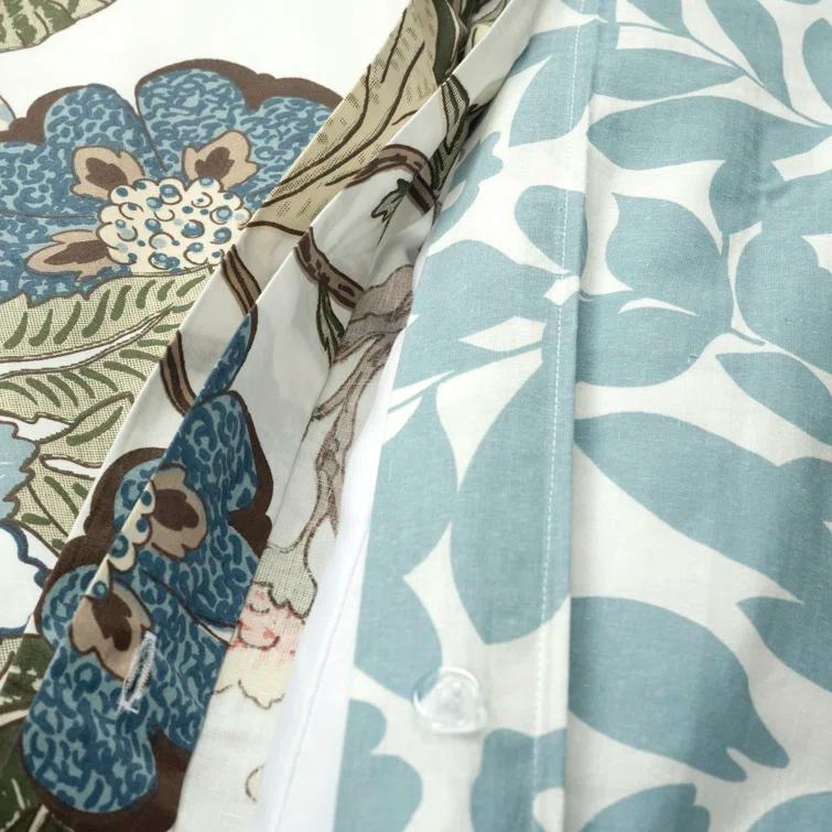 Lush Decor Green/Blue Standard Cotton Reversible 3 Piece Duvet Cover Set