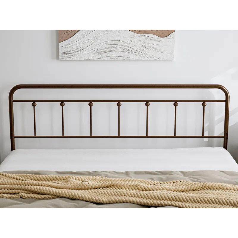 August Grove® August Grove® Metal Headboard - Adjustable Height - Farmhouse Victorian Style
