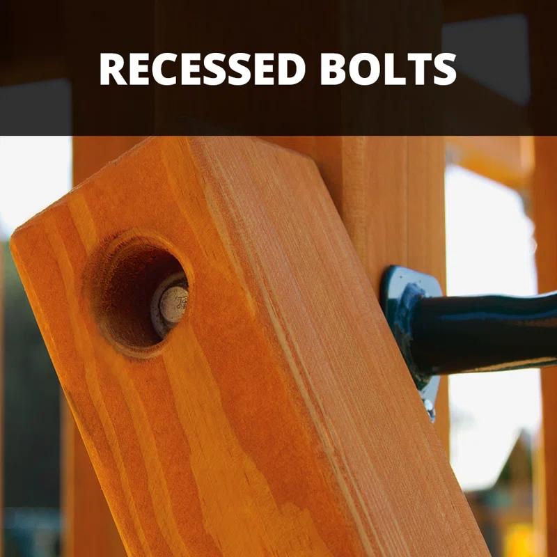 Gorilla Playsets Chateau Tower Swing Set with Wood Roof