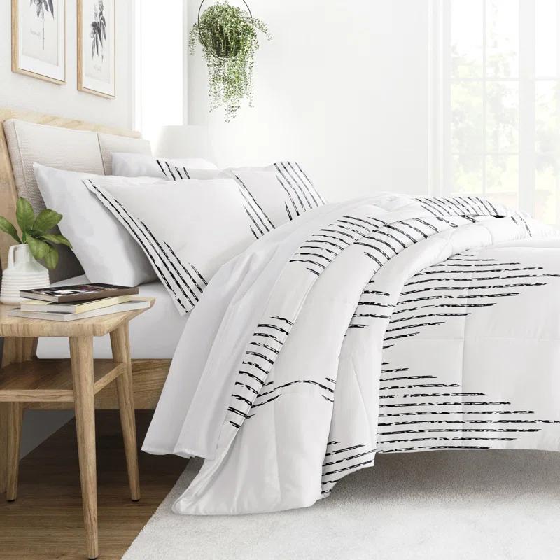 Becky Cameron Soft Diamond Stripe Down-Alternative Comforter Set