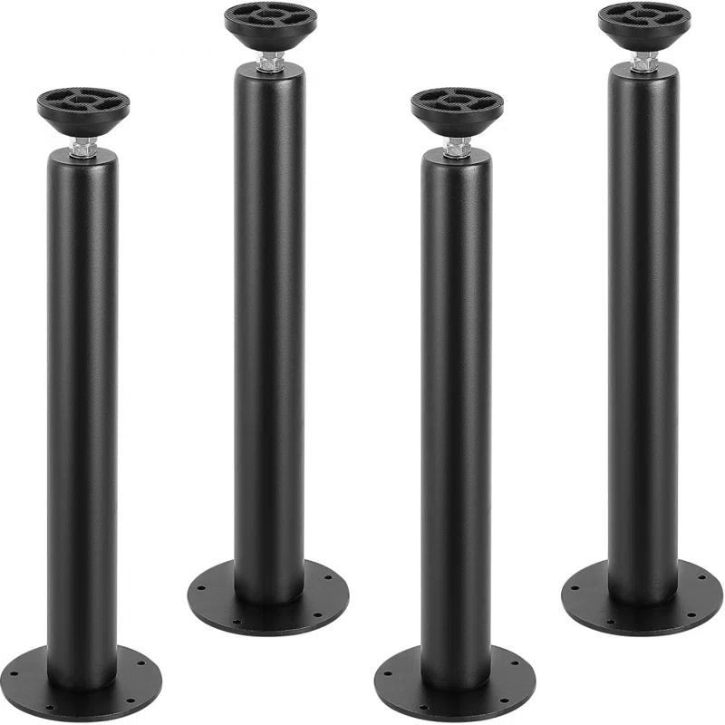 Symple Stuff Adjustable Desk Legs, Reinforced Steel Office Table Furniture legs Set of 4 for DIY, 1200 lbs Load Capacity Heavy Duty Desk Legs, Quick Instalation Legs with Adjustable Foot Cup Black (Set of 4)