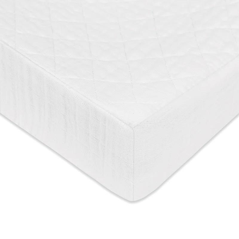 babyletto Plain White Quilted Muslin Changing Pad Cover
