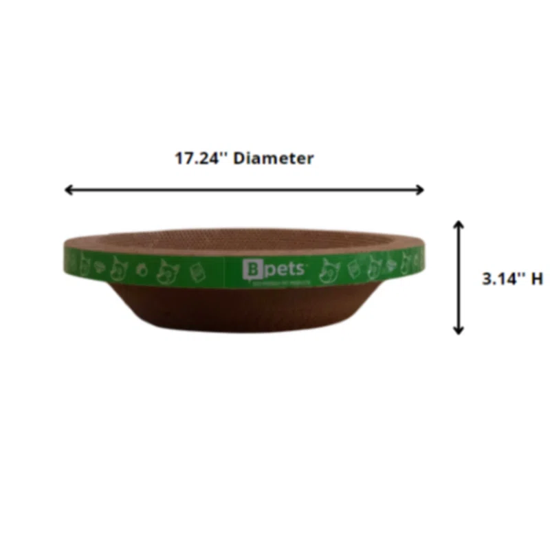 PetPro B Kitty Round Scratcher - Fun and Durable Cat Scratching Pad for Happy, Healthy Cats…