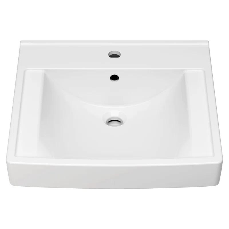 American Standard Decorum 20.25'' White Vitreous China Rectangular Bathroom Sink with Overflow