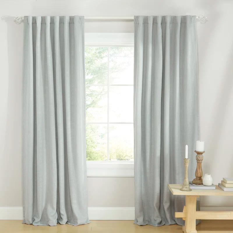Linen Herringbone Blackout Polyester Curtain