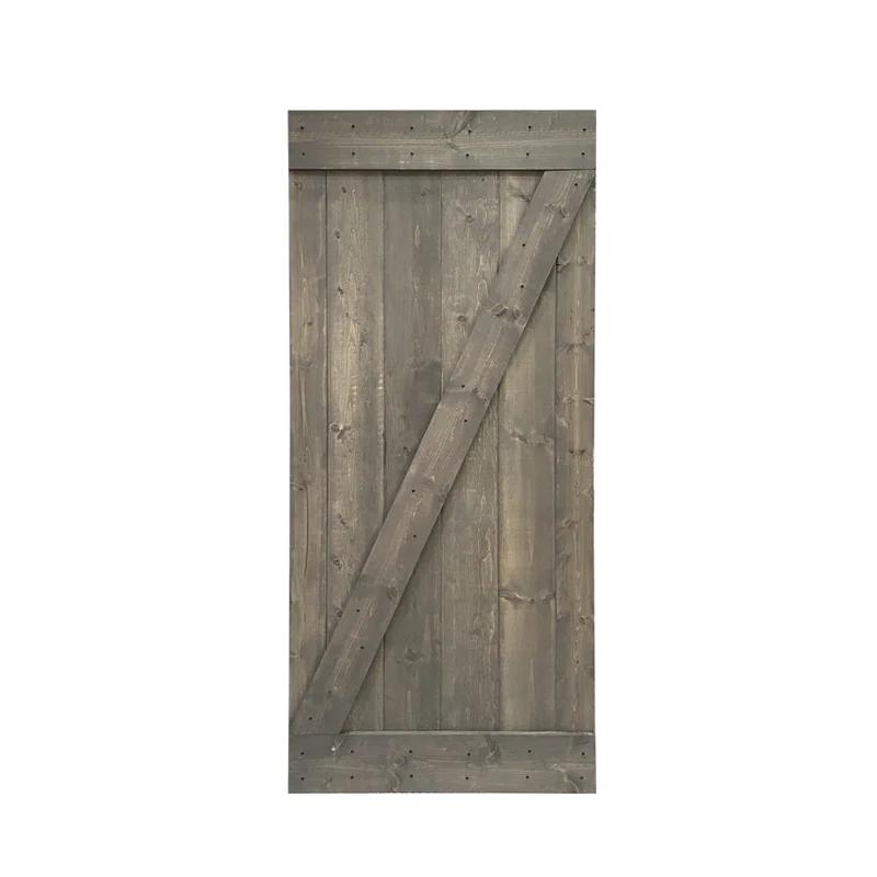 Calhome 84'' Solid Wood Paneled Painted Barn Door