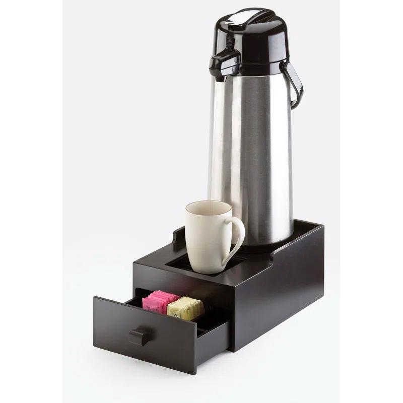 Cal-Mil Midnight Bamboo Single Airpot Stand with Packet Drawer