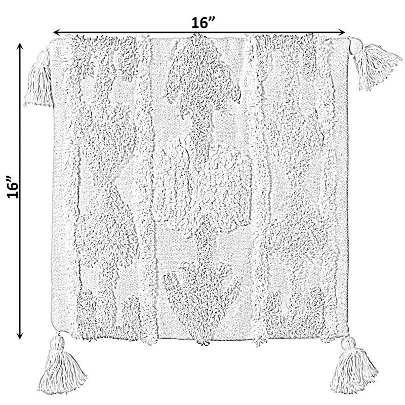 DEERLUX 16" Handwoven Cotton Throw Pillow Cover with Tufted Southwest Tribal Pattern and Corner Tassels without Cushion, Multicolor & Reviews | Wayfair