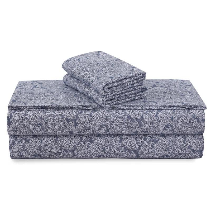 Tribeca Living Flannel Paisley Sheet Set