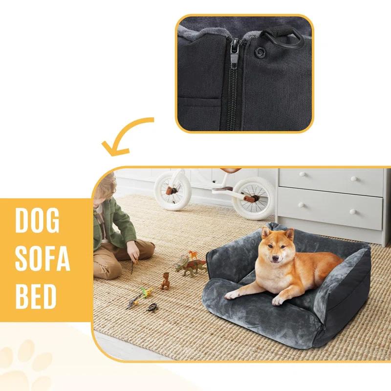 ATCHISON Detachable Washable and Waterproof Puppy Booster Car seat Soft Portable Dog Bed
