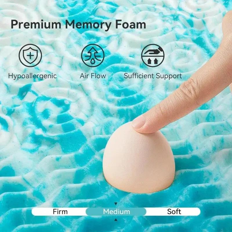 Alwyn Home 2 Inch Mattress Topper, 5-Zone Memory Foam Mattress Topper, Cooling Gel Mattress Topper, Topper For Pressure Relieve