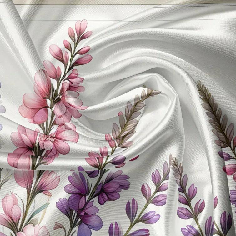 Ambesonne Floral Tailored 55'' W Kitchen Curtain