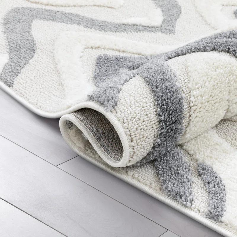 Union Rustic Raelynn Moroccan Cream/Gray Area Rug