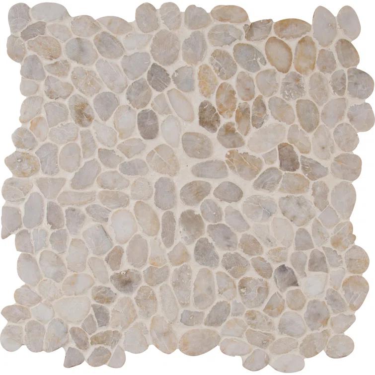 Ackland Marvella Pebble 12 in. x 12 in. Natural stone Mosaic Floor and Wall Tile