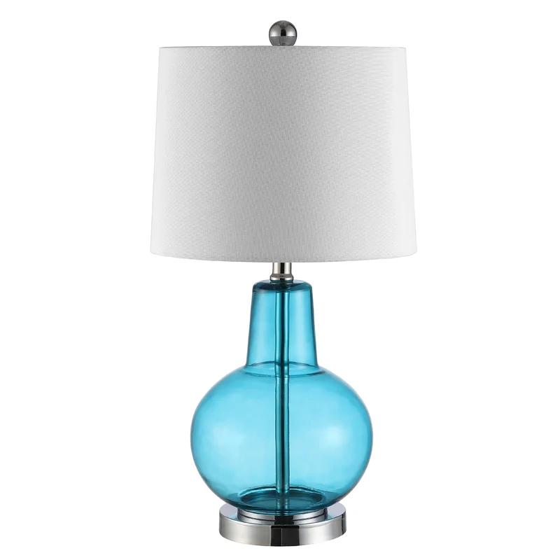 Morocco Blue Crackle Glass 16" Arc Adjustable Table Lamp