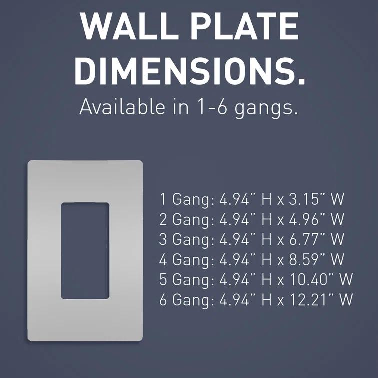 Legrand Radiant 3-Gang Decorator Rocker Screwless Wall Plate