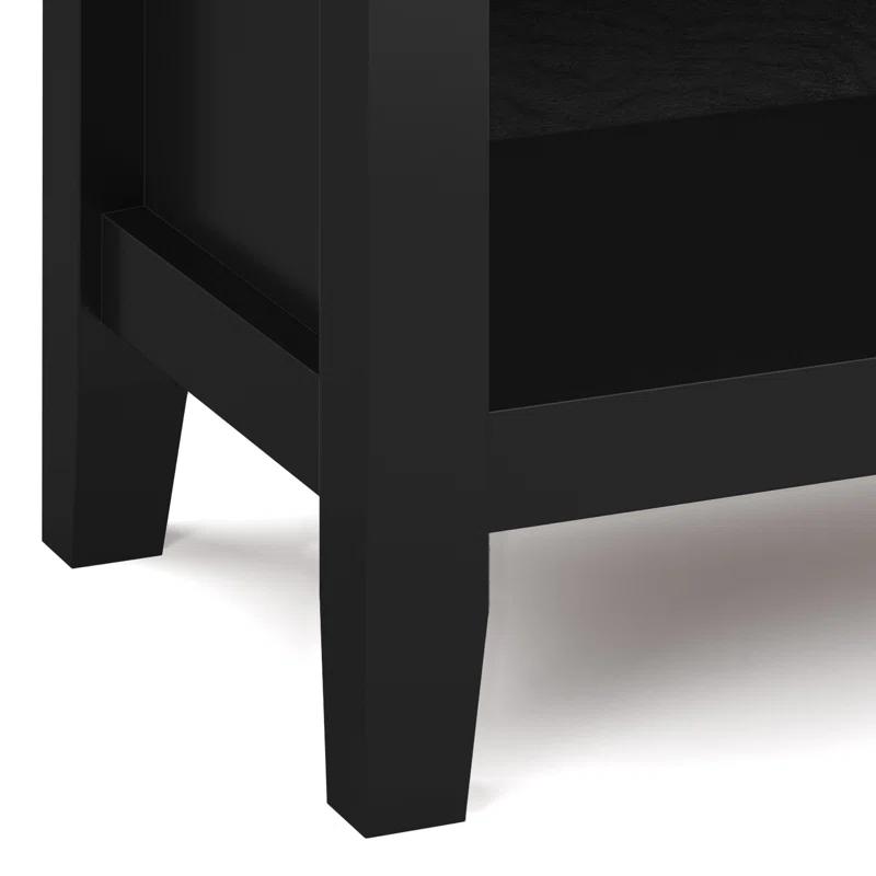 Simpli Home Artisan 24"W Solid Wood Nightstand with Drawer and Shelves & Reviews | Wayfair