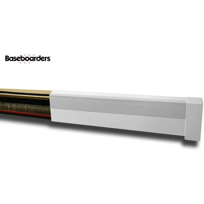 Baseboarders Baseboarders Basic Steel Easy Slip-On Baseboard Heater Cover Coupler - White