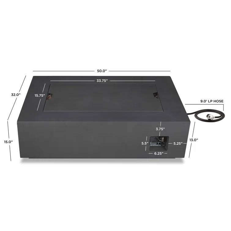 AEGEAN Propane / Natural Gas Outdoor Fire Pit Table