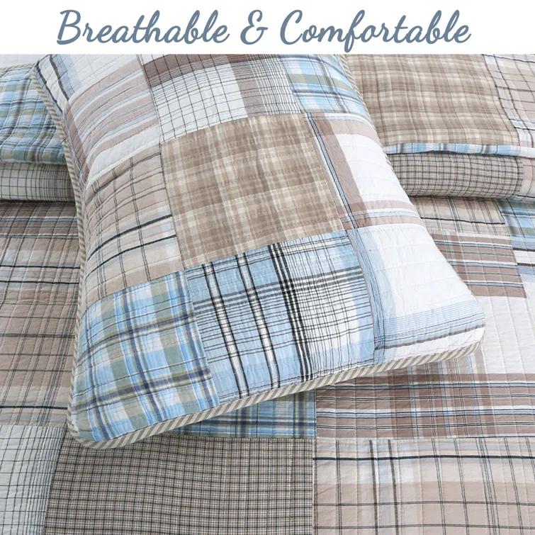 Cozy Line Home Fashion Cotton Patchwork Quilt Set