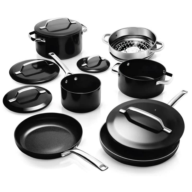 Gotham Steel Gotham Steel Modern Collection 11 Pc Cream Nonstick Cookware Set