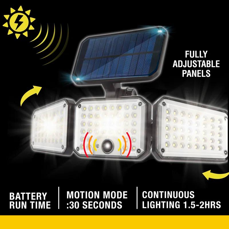 Bell+Howell Bionic Solar Powered Floodlight Max, Motion Activated, Wide Angle, and Weather Resistant