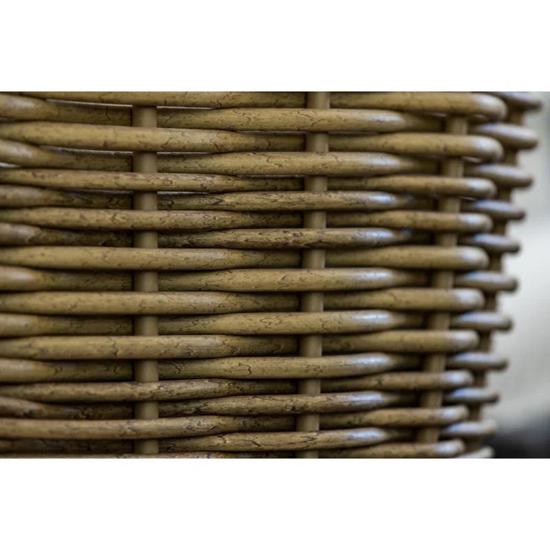 Sunset West Playa High-Density Polyethylene (HDPE) Wicker Premium All-Weather Wicker Dining Armchair with Sunbrella® Cushion