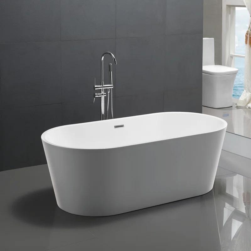 ANZZI FT-AZ098 Chand Series 67'' x 32'' Freestanding Soaking Acrylic Bathtub