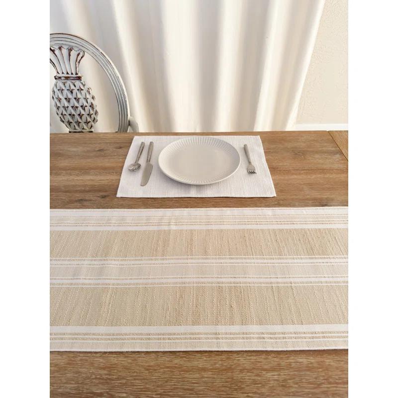 Anaya Beach Club Stripe Indigo Indoor Outdoor Table Runner